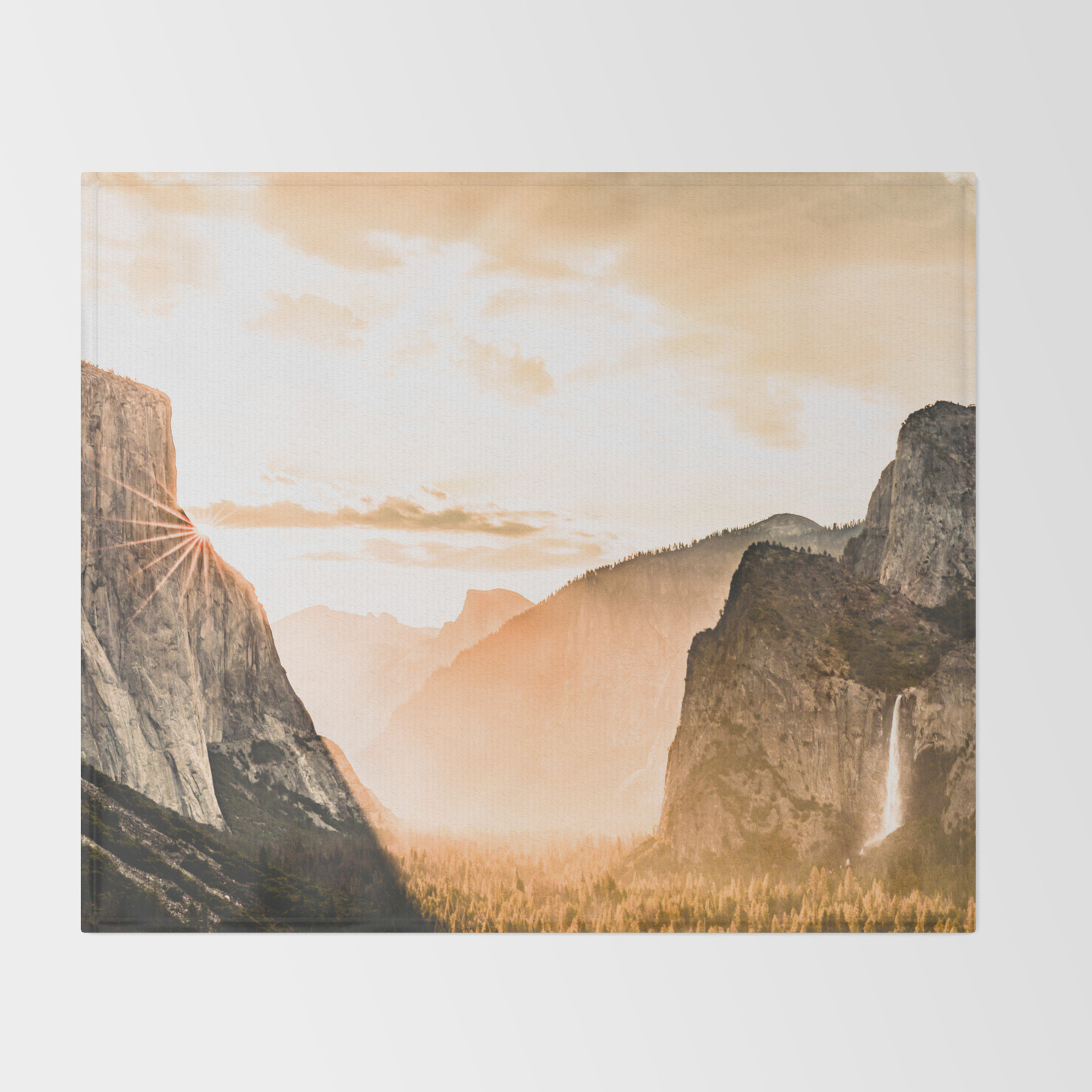 Yosemite Valley Burn Sunrise Throw Blanket By Adventurecalling Society6