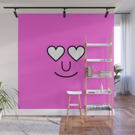 type face: love pink Wall Mural