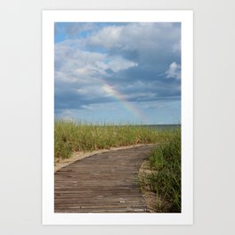 Rainbow at the end of the Path Art Print