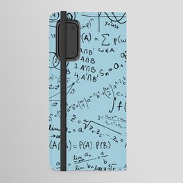 Math Geek Print, Math Equation On Blue Background Pattern Android Wallet Case