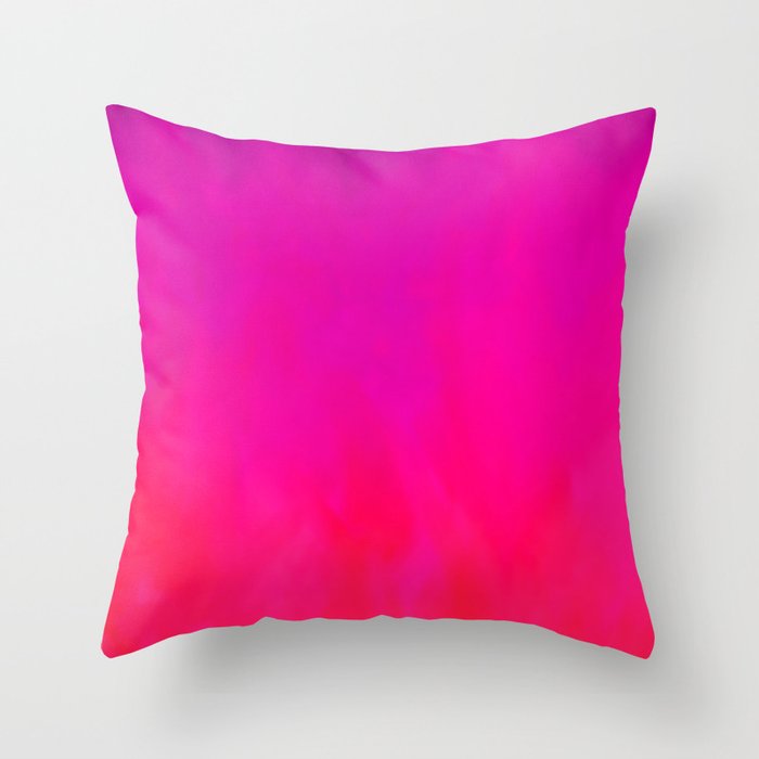 Fuchsia Fire Magenta Violet Ombre Throw Pillow