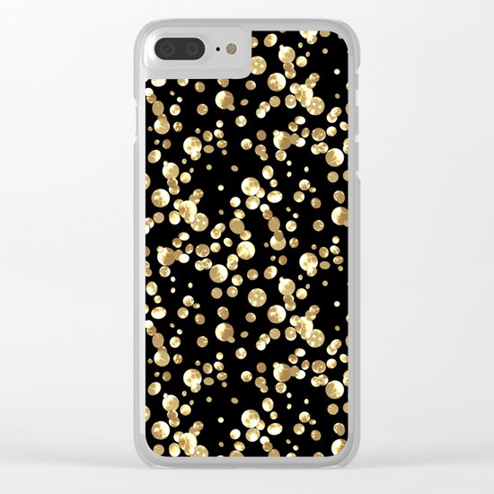 Golden confetti. Brilliant . Clear iPhone Case