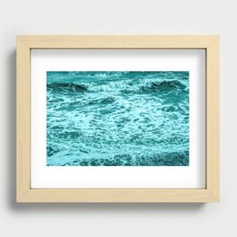Small Blue Waves Recessed Framed Print