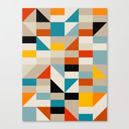 Modern Abstract Geometric Bold Colorful Artwork Canvas Print