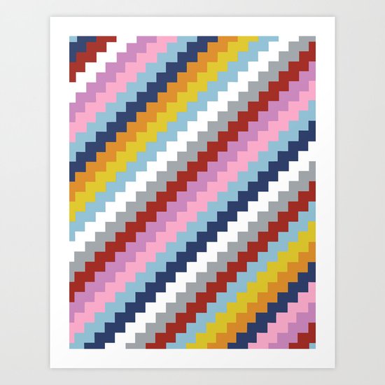 Map Quilt 45 Art Print
