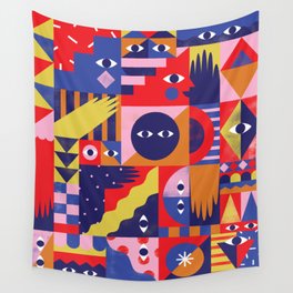 HAPPY QUILT Wall Tapestry