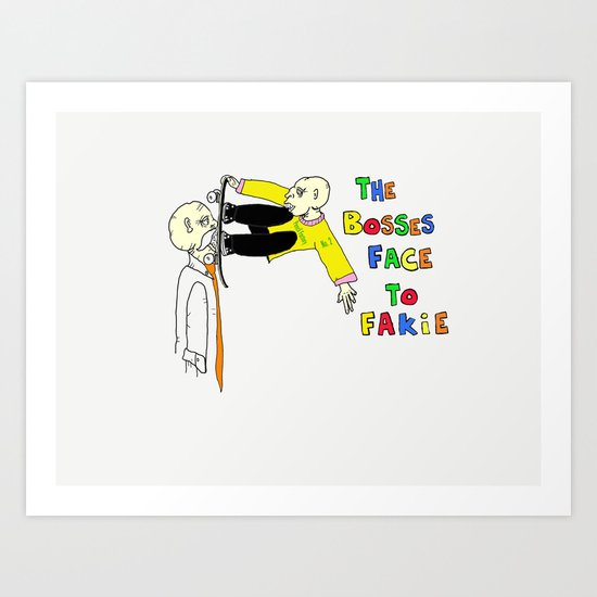 bosses face to fakie Art Print