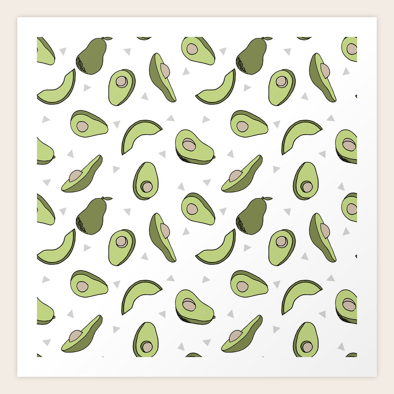 Avocado pattern by andrea lauren minimal cute fruit vegetable food print  design Art Print by Andrea Lauren Design | Society6