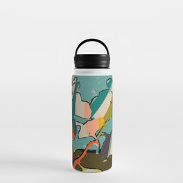 colorful eucalyptus leaves Water Bottle