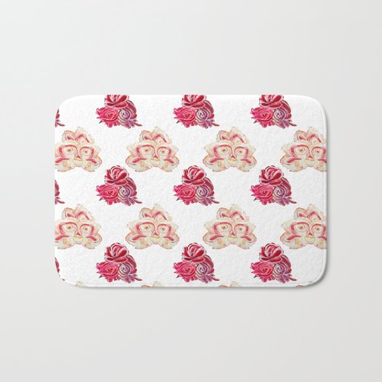 Rose Pattern Bath Mat