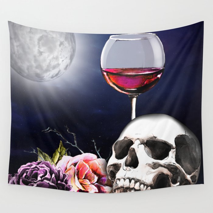 Wine and Roses Wall Tapestry