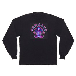 Namaste Psychedelic Yoga Silhouette Long Sleeve T-shirt