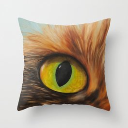Cat Eye Throw Pillow