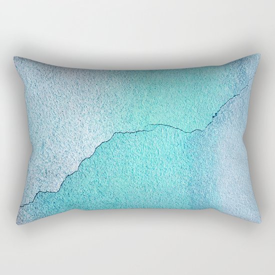blue wall Rectangular Pillow