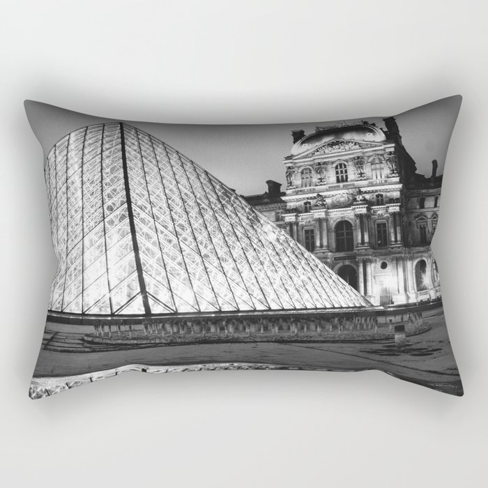 Louvre Paris City Rectangular Pillow