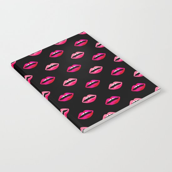 Val - kiss heart love pattern valentines day gift for her or him trendy painting watercolor abstract Notebook
