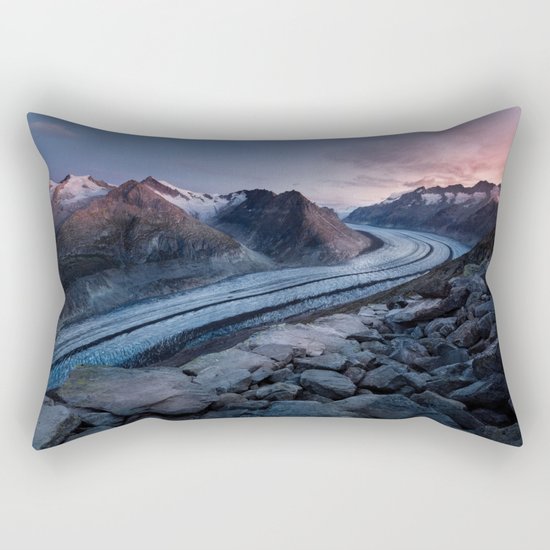 Sunset in the mountains Rectangular Pillow
