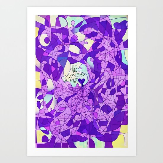 The Lines of Love. Art Print