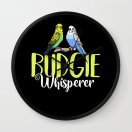 Parakeet Bird Budgie Cage Training Care Wall Clock