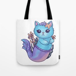 Purrmaid the Cat Mermaid Tote Bag