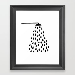 Shower in bathroom Framed Art Print