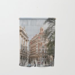 Street Scene of Pink Building in Valencia, Spain Wall Hanging