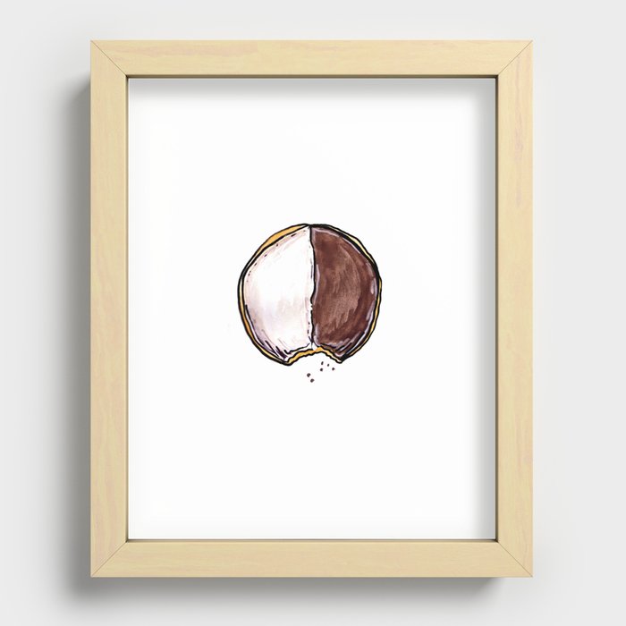 Seinfeld Black + White Cookie Recessed Framed Print