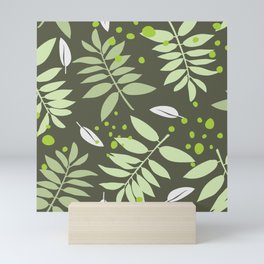Lush Leaves Collection - leaves in green tones Mini Art Print