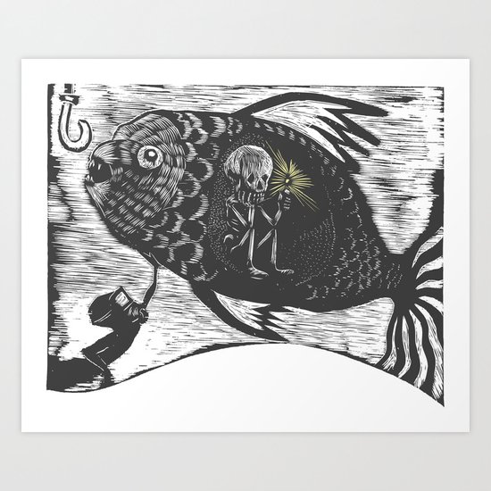 Hungry Fish Art Print