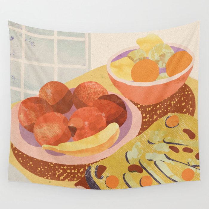 Colorful Dinner Wall Tapestry