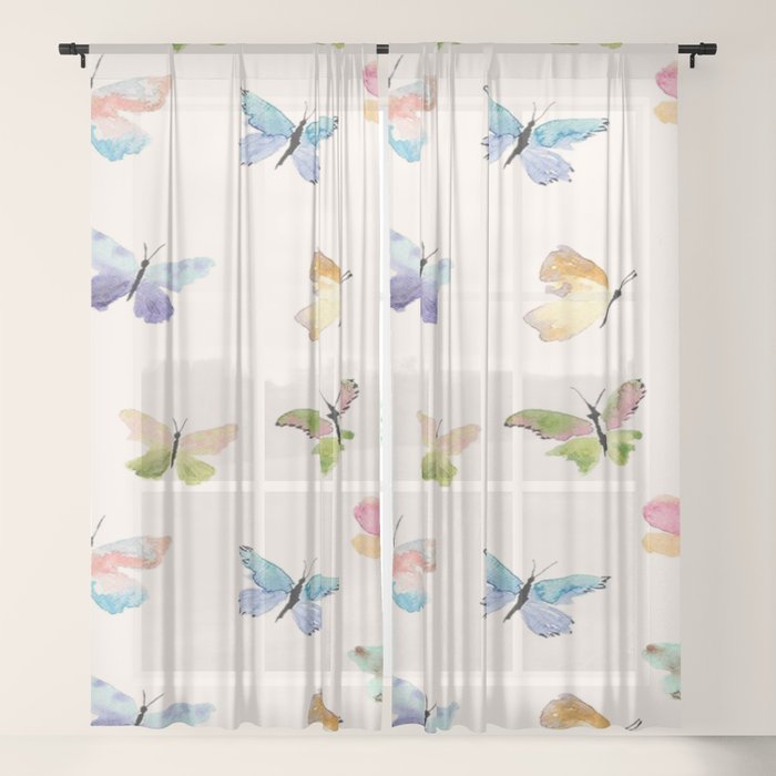 Beautiful Butterflies Sheer Curtain By Nadja1 Society6