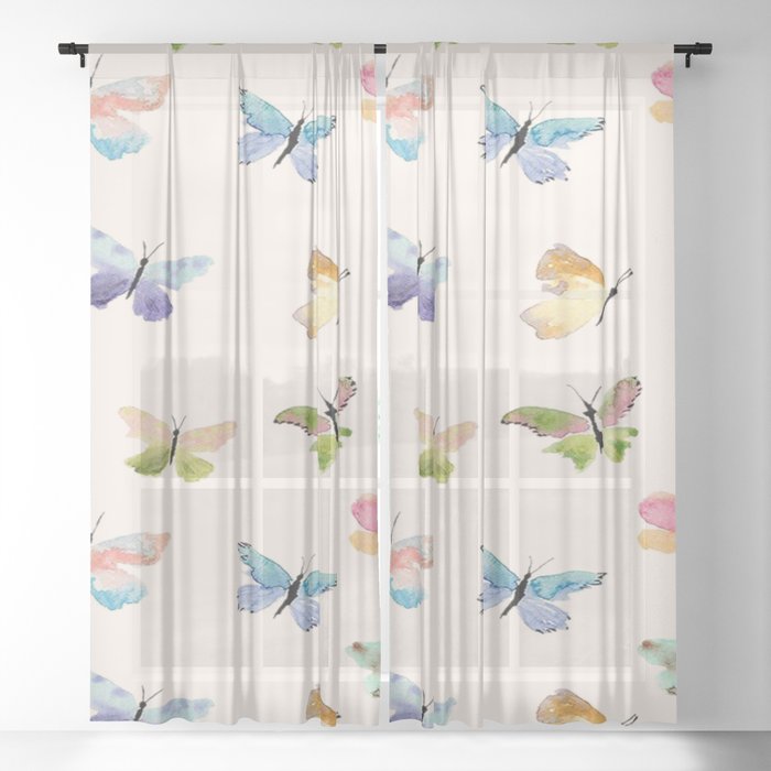 Beautiful Butterflies Sheer Curtain