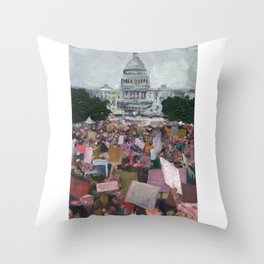 Women's March Throw Pillow