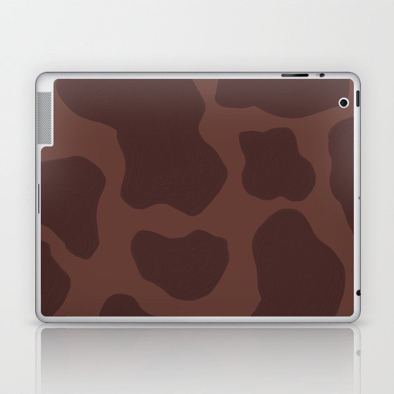 Brown + Tan Howdy Cow Spots, Hand-Painted Laptop & iPad Skin