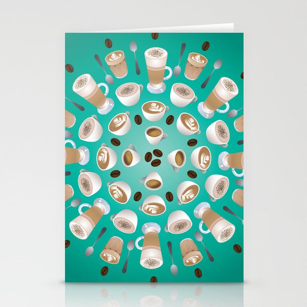 Coffee Kaleidoscope Stationery Cards