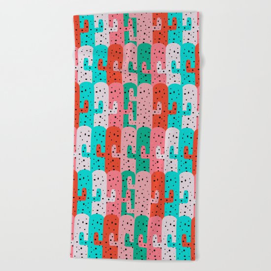 Cacti arrangement Beach Towel