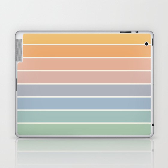 Gradient Arch XIII Retro Mid Century Modern Rainbow Laptop & iPad Skin