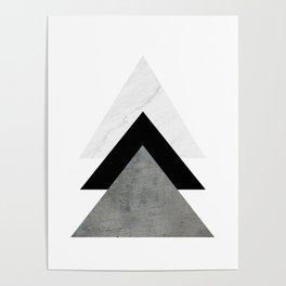 Arrows Monochrome Collage Poster