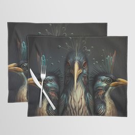 Surreal Birds with Too Many Eyes Placemat