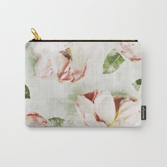 Roses & Foliage Watercolor Carry-All Pouch