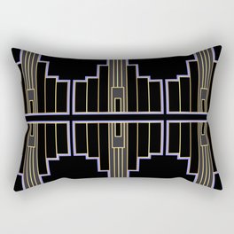 Art Nouveau Stripes Black, Gold, Bronze, Art Deco, Elegant, Vintage, Chic, Belle Epoque Rectangular Pillow