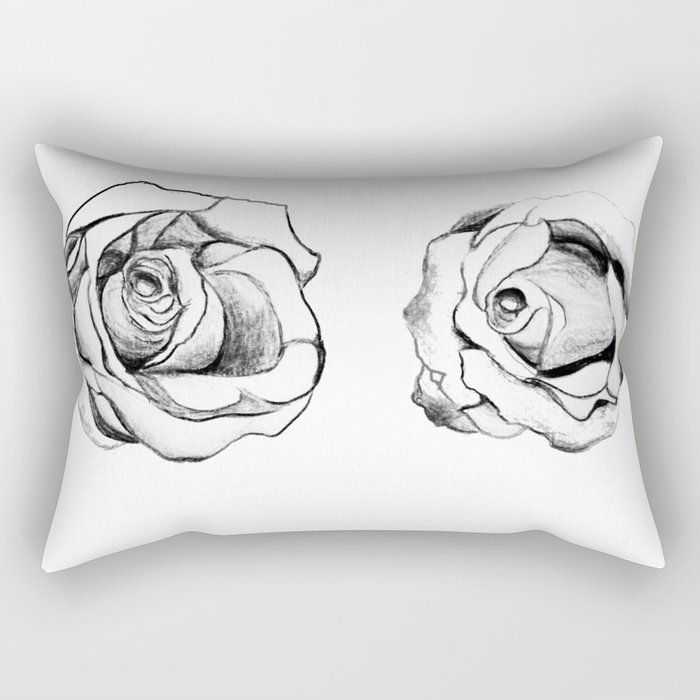 Two Roses for my Friends Rectangular Pillow