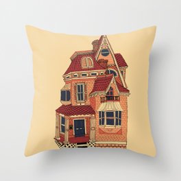 Victorian House Throw Pillow