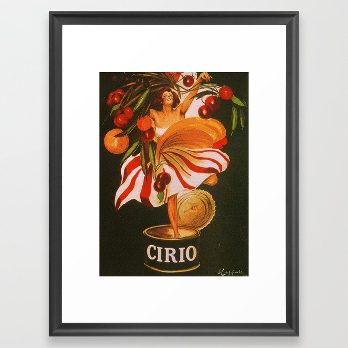 Advertising Vintage Poster - Cirio Foods - Vintage Italian Advertising Printable Poster Framed Art Print