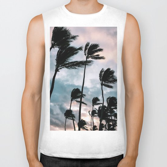 Palm trees, Bavaro beach Biker Tank