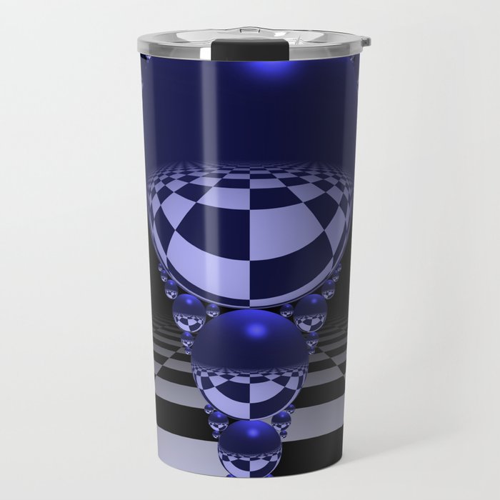 Apollonian gasket - blue Travel Mug