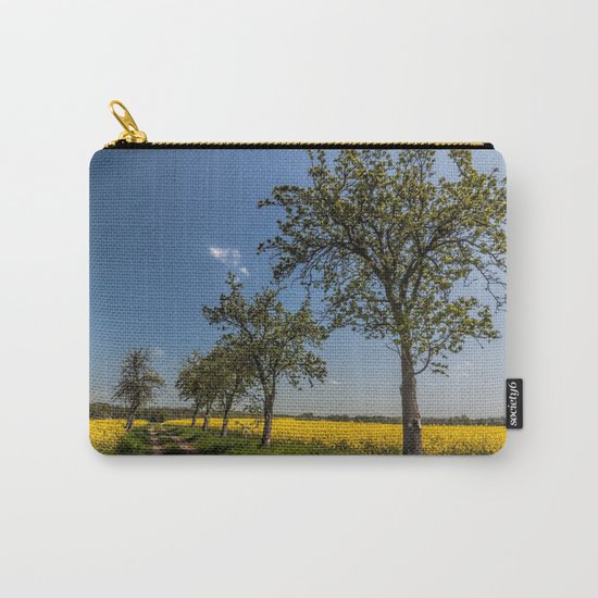 Spring landscape- a trail in the rapeseed Carry-All Pouch