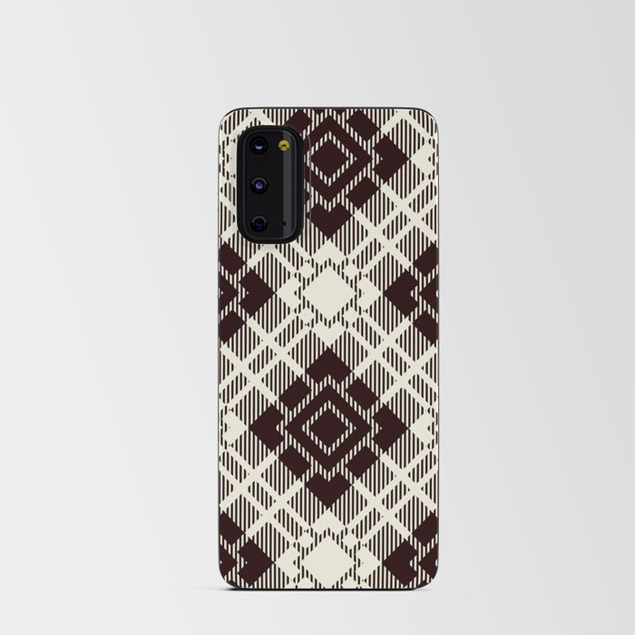 Black and White Square Pattern Android Card Case