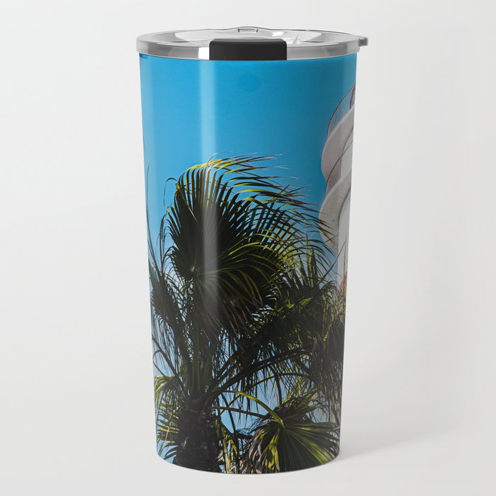 Lighthouse & Palm Trees Travel Mug