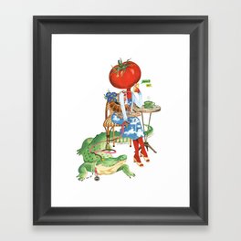Miss Tomato and Oreo Framed Art Print